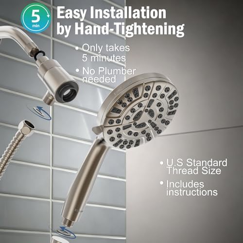 BESAQUO 9 Settings High Pressure Magnetic Shower Head with Handheld - Image 6