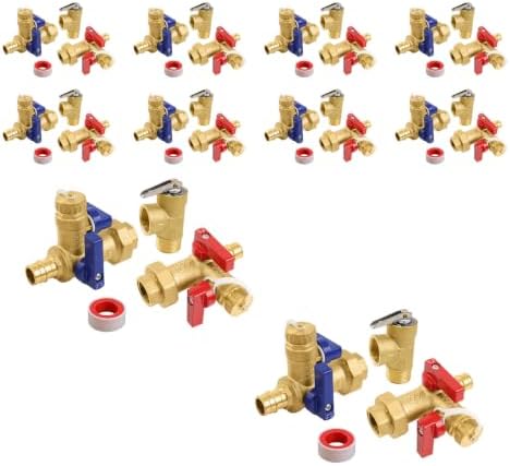 10Set GUOFIS Tankless Water Heater Service Valve Kit,FIPx PEX-A(TOOL054-10) by GUOFIS