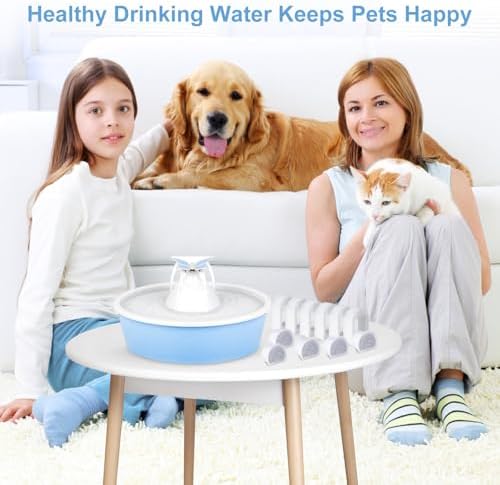 20 Pcs Cat Water Fountain Filters Replacment Compatible with PetSafe Drinkwell Fountains, 10 Replacement Carbon Filters & 10 Replacement Sponges Foam Filter Compatible with PetSafe Water Fountain - Image 2