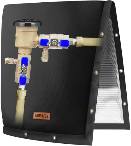 TOHONFOO 2-Way Open Backflow Preventer Pipe Cover Outside, 16"Wx20"H, Black by TOHONFOO