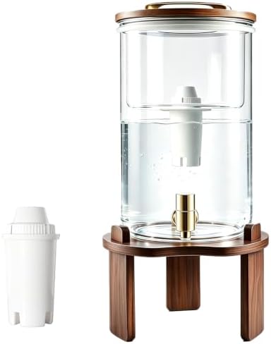 Gravity Water Filter Dispenser, Countertop Drinking Water Filtration System, NSF 42, 53 & 372 Certified Kitchen Water Filter, 2.1 Gallon for Household & Office by BORVSOT
