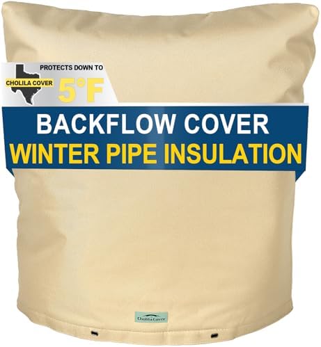Insulated Backflow Preventer Pipe Pouch, 18W x 24H in, Khaki by CholilaCover