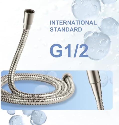 OFFO Filtered Shower Head with Hose, 20 Stage Shower Head with Filters with 60" Stainless Steel Hose, 4” Face High Pressure 6-Mode to Remove Chlorine, Brushed Nickel - Image 7