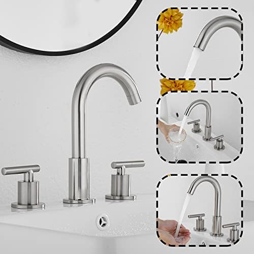 Bathroom Faucet Brushed Nickel 8 inch - Image 4