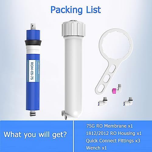 75 GPD RO Membrane Filter with Housing, Replacement Reverse Osmosis - Image 6