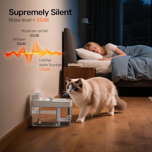 2025 Latest Cat Water Fountain, No Filter Cotton, App Monitoring Wastewater Separation Wireless Pet Fountain, 5000mAh Battery & Plug-in, 3L/101oz Water Dispenser for Cats Indoor, 2.4G Wi-Fi - Image 6