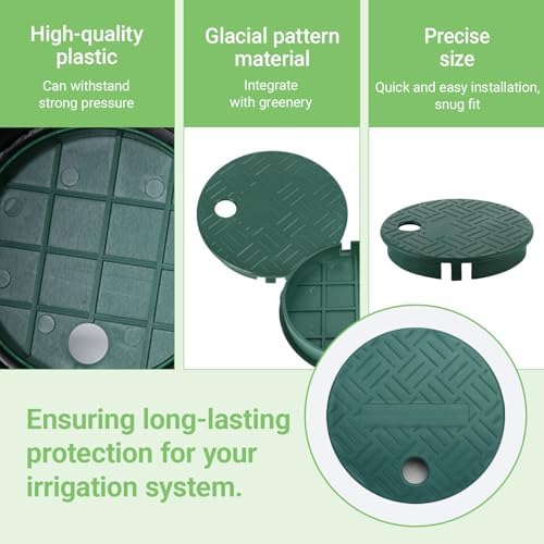 Sprinkler Valve Box Cover - Automatic Irrigation System Replacement Protective Cap for Outdoor Underground Watering, 6" OD, 2 Pcs (Round 6") - Image 3