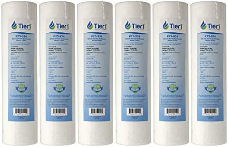 Tier1 25 Micron 2.5" × 10" Filter Replaces PD-25-934, W25P, FXUSC, 6-Pack by Tier1