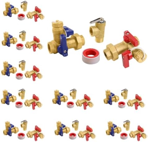 10 Sets Niikappu Tankless Water Heater Valve Kit, 3/4" FIPxFIP(TOOL028-10) by Unknown