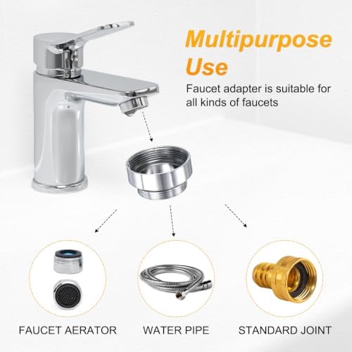 M METERXITY 2-Pack Faucet Adapter, M26 Female to M22 Male, for Kitchen - Image 6