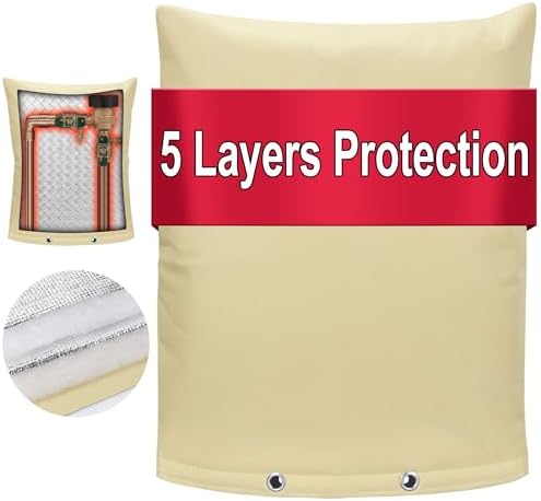 Backflow Preventer Insulation Cover - 24" W x 30" H Waterproof Insulated Jacket for Pipe Freeze Protection, Durable Pipe Insulation Fits Outdoor Backflow Valves by NuhagoLLC