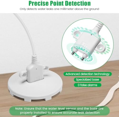 WiFi Smart Water Shutoff Valve with Leak Sensor, 3/4" Brass Valve & Extra Hose, Effortless Remote Control and Real-Time Water Leak Alerts via App, White - Image 5