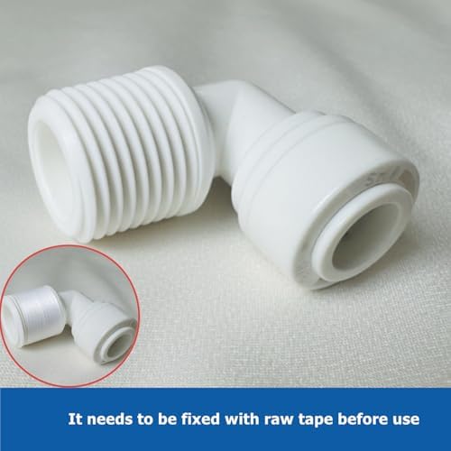 10 Pack 3/8" Push to Connect Fitting - 3/8" OD Tube x 3/8" Male Thread Straight Connector for Reverse Osmosis Systems, Water Filters & Plumbing (white) - Image 3