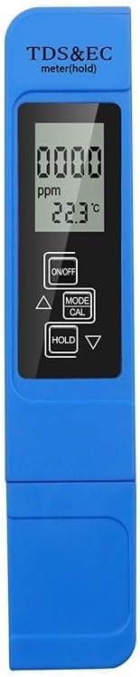 3 in 1 TDS Meter & EC Meter, Digital Water Tester, Easy to Use 0-9990 PPM Meter Kit, Compact for Drinking Water, Hydroponics, Plants, Aquarium, Pool. Not Include Battery CR2032,1Pcs by Unknown