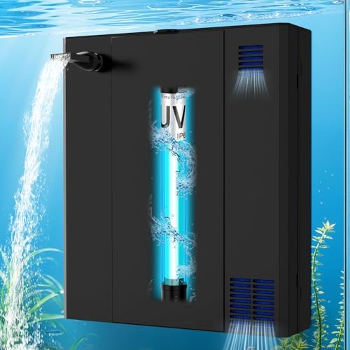 coospider-repta Aquarium Filter UV Green Clean Machine for 15-40 Gallon Fish Tank Crystal Clear 100GPH - Image 7