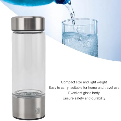 420ml Hydrogen Ionized Water Bottle, 800 to 1200PPB Level up Hydrogen Generator Bottle, Portable Water Ionizer Machine Generator Health Cup for Travel - Image 5