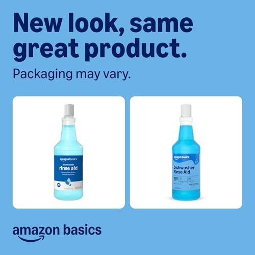 Amazon Basics Dishwasher Rinse Aid Liquid, 32 Fl Oz, Pack of 1, Packaging May Vary - Image 2