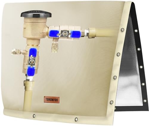 TOHONFOO 2-Way Open Backflow Preventer Pipe Cover Outside, 30"Wx24"H, Beige by TOHONFOO