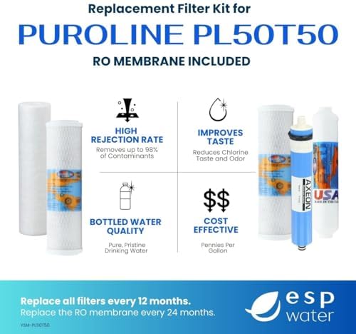 PuROLine PL50T50 RO Filter Replacement Kit with Reverse Osmosis Membrane - Image 2
