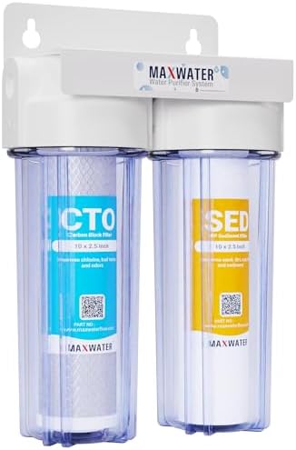 Max Water 2-Stage Whole House Water Filtration System 10 x 2.5 (SED + CTO) by MaxWater
