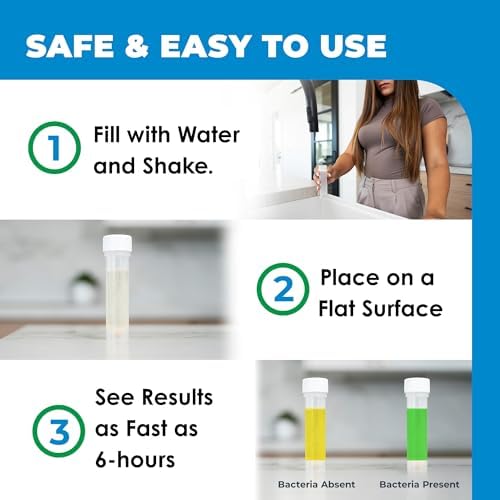 Safe Home® DIY Bacteria in Water Test Kit – Results as Fast as 6 Hours – Detects 50 Different Species of Coliform Bacteria – EPA Lab Certified – Made in the USA – (4 Pack) - Image 3