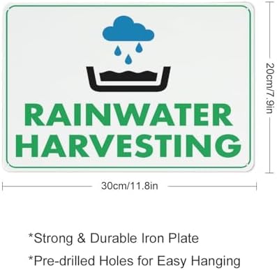 Rainwater Harvesting, Aluminum Sign, 8 x 12 Inches - Image 2