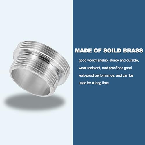 uxcell Faucet Aerator Adapter,M26 Male to M22 Male Brass Faucet Adapter - Image 4