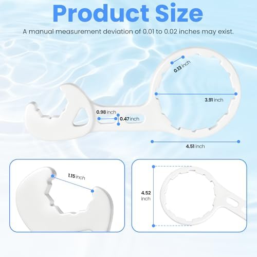 2 Water Filter Wrench with 6 Durable Rubber O-Rings, For GE Water Systems - Image 2