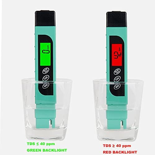 TDS Meter Digital Water Tester, Lxuemlu Professional TDS, Temperature and EC Meter with Carrying Case, 0-9999ppm, Ideal ppm Meter for Drinking Water, Aquariums and More （Green) - Image 6