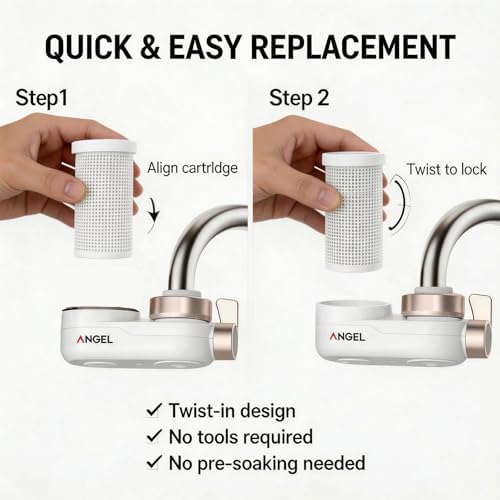 ANGEL CF30 Faucet Water Filter Replacement Cartridge, 8-Layer Filtration, Reduces 98% Chlorine, Lead & Rust, Softens Hard Water, 3 Months / 350 Gallons, Compatible with ANGEL CF30, 1 Pack - Image 6