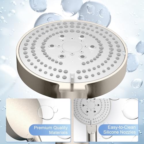 OFFO Filtered Shower Head with Handheld, 20 Stage Shower Head with Filters with 60" Stainless Steel Hose & Holder, 4” High Pressure 6-Mode to Remove Chlorine, Brushed Nickel - Image 6