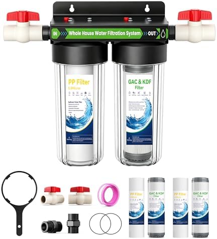 2 Stage Whole House Water Filter System with 3 Sets of Filters, 10"x2.5" by Unknown