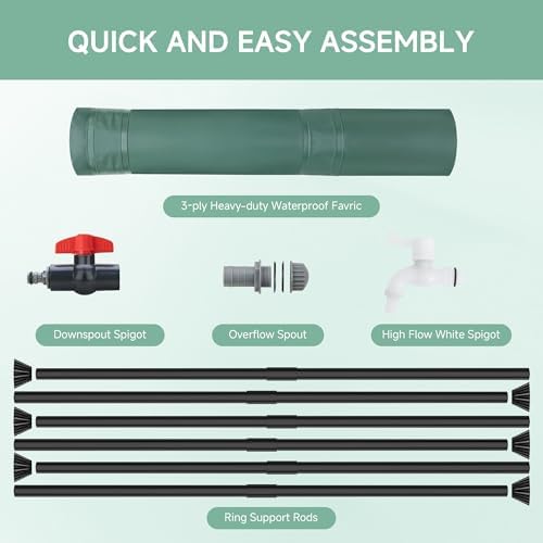 Collapsible Rain Barrel Water Storage Containers 53 Gallon - Image 5