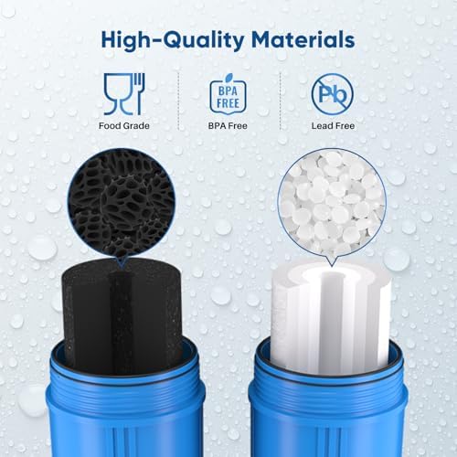 PUREPLUS 20"x4.5" Whole House Water Filter Kit, Sediment & Carbon, 2 Pack - Image 5