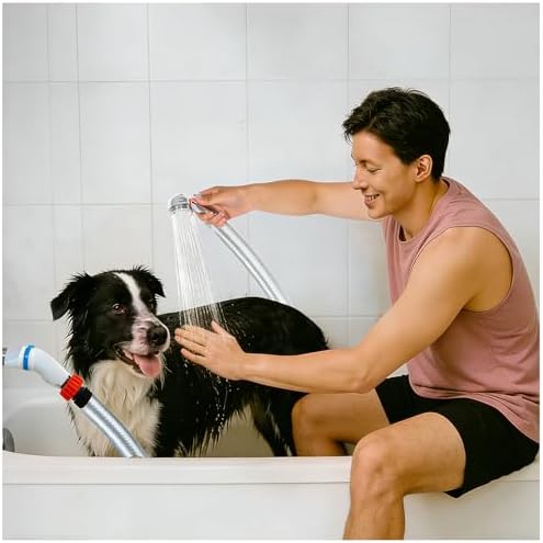 Slip-On Faucet Sprayer Hoses:Dog Bath,Portable (68.5, Inches) by liguanlan