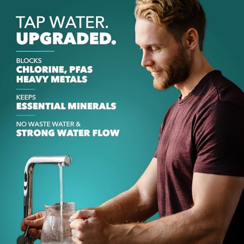 CuZn Under Sink Water Filter for Sink Faucet, 20K Gallons or 2 Year Filtration Life, Reduces PFAs, PFOS, Lead, Chlorine, Improves Taste of Tap Water, NSF/ANSI 42 & 372 Certified High Performance - Image 3
