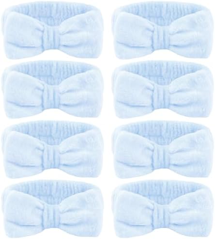 Ondder Blue Spa Headbands - Fuzzy Terry Cloth Face Wash Headbands for Women by Ondder