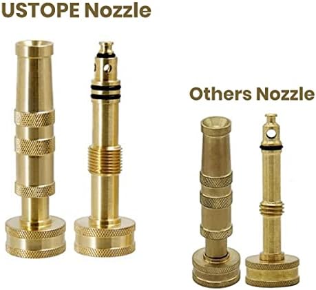 Ustope Garden Hose Nozzle, High Pressure Water Hose Nozzle Sprayer Head,fits 3/4” Garden Hose Thread,for Lawn & Garden,Washing Cars,Watering Garden,Cleaning,Showering Dogs&Pets（Brass）, AD-05 - Image 4