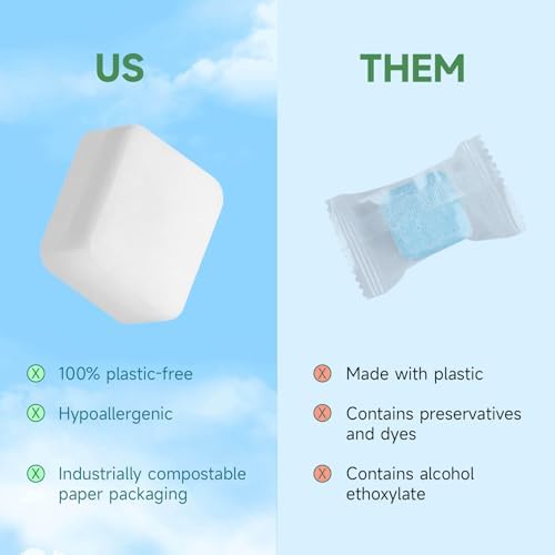 100% Plastic-Free Dishwasher Tablets, Free & Clear, 72 Count - Image 6