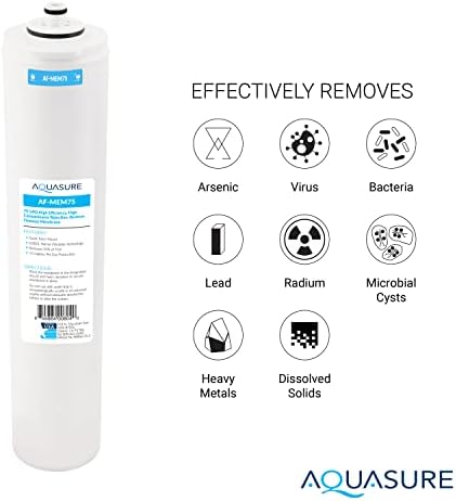 Aquasure Premier Series Complete 4-Stage Quick Twist Filter Replacement Cartridge Bundle Set AF-CP75 | Compatible with AS-PR75 4-Stage Under Sink Reverse Osmosis RO Water Filtration System - Image 4