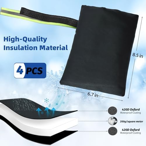Outdoor Faucet Covers for Winter 4 Pack (Reflective Velcro) - Image 2