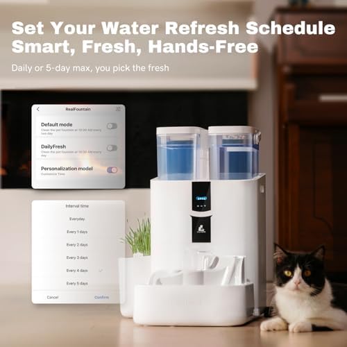 Automatic Cat Water Fountain 10L/338 oz Self Filling, Pet Drinking Fountains Dogs, Smart Bowl 5G WiFi Filtered Water Dispenser Easy Cleaning Oxygen-Rich, Wastewater Separate, No Slime, Quiet - Image 2