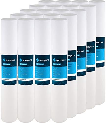 SpiroPure SP-P25-20 20x2.5 25 Micron Sediment Water Filter P25-20 (20 Pack) by SpiroPure