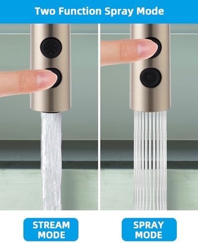 Hibbent Pull Out Faucet Head for Kitchen Faucet, 2 Function Sink Sprayer - Image 2