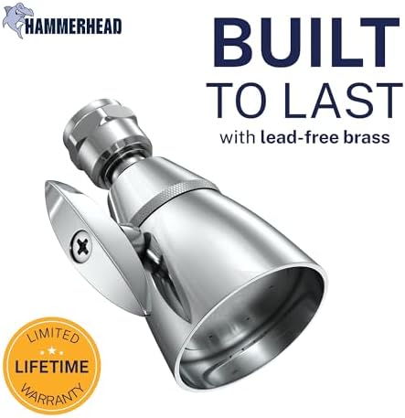 HammerHead Metal High Pressure Shower Heads 2 Inch Flow Boosting Showerhead - Image 2
