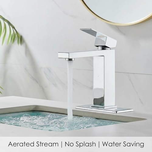 AVSIILE Chrome Bathroom Faucet, Single Hole Vanity Bath Faucet - Image 2