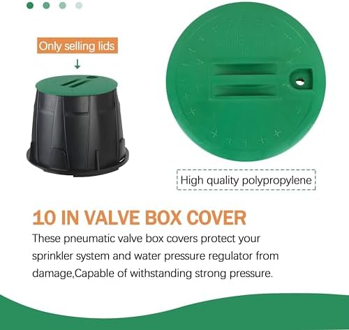 2 Piece 10 Inch Round Sprinkler Valve Box Cover - Green Irrigation Valve Cover - Image 3