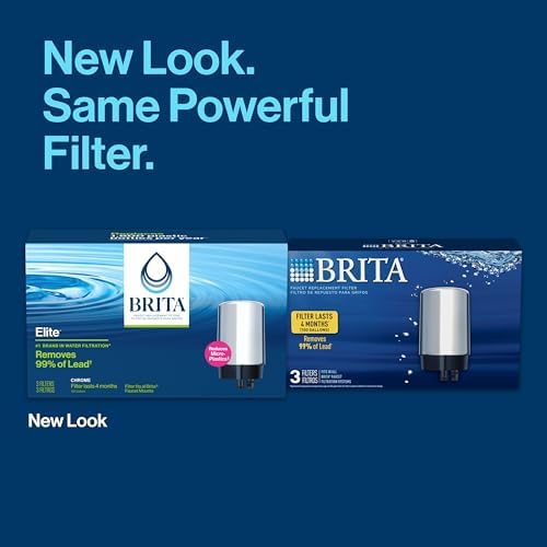 Brita Elite Replacement Faucet Water Filter, Chrome, 3 Count - Image 3