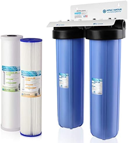 APEC 2-Stage Whole House Water Filter System with Sediment and Carbon Filters (CB2-SED-CAB20-BB) by APECWaterSystems