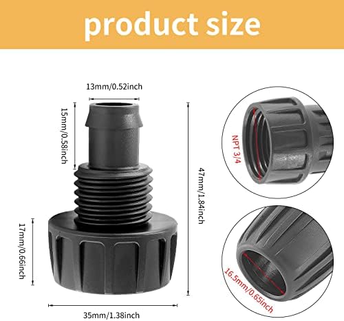4Pcs 1/2 Inch Drip Irrigation Hose Connectors - Image 2